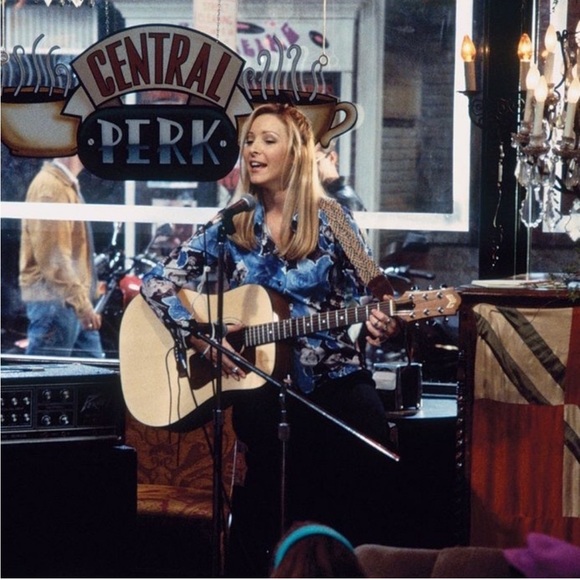 Super Rare 90s Vintage Retro Print Button Down ASO Phoebe Buffay in Friends - Picture 5 of 11